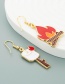 Fashion Tiger Alloy Oil Drop Tiger Flame Stud Earrings
