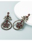 Fashion Ancient Red Alloy Diamond Hollow Earrings