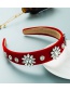 Fashion Red Diamond-studded Edelweiss Headband