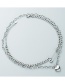 Fashion Silver Color Titanium Steel Love Heart Pin Necklace