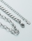 Fashion Silver Color Titanium Steel Love Heart Pin Necklace