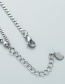 Fashion Silver Color Titanium Steel Double Heart Necklace