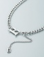 Fashion Silver Color Titanium Steel Letter Y Necklace