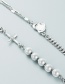 Fashion Silver Color Titanium Steel Love Geometric Necklace