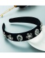Fashion Leaves Fabric Diamond-studded Broad-brimmed Headband