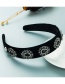 Fashion Leaves Fabric Diamond-studded Broad-brimmed Headband