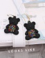 Fashion Color Mixing Alloy Diamond Cartoon Bear Earrings