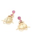 Fashion Gold Metal Beetle Stud Earrings