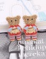 Fashion Color Mixing Dripping Oil Colored Diamond Cartoon Bear Earrings