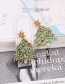 Fashion Color Mixing Alloy Color Diamond Christmas Tree Stud Earrings