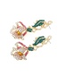 Fashion Color Mixing Alloy Bump Color Diamond Flower Earrings