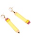 Fashion Color Mixing Alloy Dripping Asymmetric Pencil Earrings