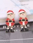 Fashion Color Mixing Alloy Inlaid Pearl Santa Stud Earrings