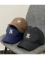 Fashion Navy Letter Embroidered Diamond Down Baseball Cap