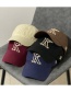 Fashion Red Wine Letter Embroidered Soft Top Baseball Cap
