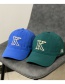Fashion Blue Letter Embroidered Soft Top Baseball Cap