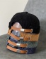Fashion Grey Corduroy Letter Mark Main Hat