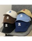 Fashion Brown Letter Embroidered Soft Top Baseball Cap