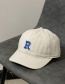 Fashion Sky Blue Letter Embroidered Soft Top Baseball Cap