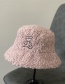 Fashion Beige Bear Embroidered Lamb Wool Fisherman Hat