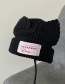 Fashion Pink Wool Knitted Ear Cap