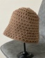 Fashion Beige Woolen Woven Fisherman Hat