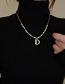 Fashion Silver Color Real Gold Electroplated Zirconium Letter Box Necklace