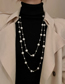 Fashion Necklace-white Pearl Geometric Necklace