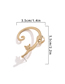 Fashion Single Side Gold Metal Three-dimensional Cat Ear Bone Clip
