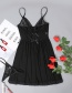 Fashion Black Lace Perspective Sling Slit Skirt