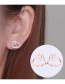 Fashion 063 Rose Gold Stainless Steel Cat Earrings