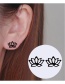 Fashion 083 Rose Gold Stainless Steel Love Ear Studs