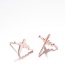 Fashion 083 Rose Gold Stainless Steel Love Ear Studs
