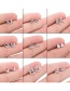 Fashion 089 Steel Color Stainless Steel Cat's Claw Earrings