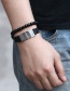Fashion Black Color Stainless Steel Cross Magnetic Bracelet