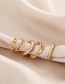 Fashion Gold Three-piece Set Of Metal Chain Open Ear Bone Clip