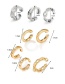 Fashion Gold Three-piece Set Of Metal Chain Open Ear Bone Clip