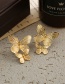 Fashion Gold Alloy Butterfly Stud Earrings