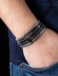 Fashion 2# Black Gall Green Pine Beaded Bracelet