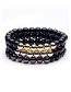 Fashion 3# Hematite Geometric Beaded Bracelet