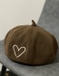 Fashion Black Love Embroidered Dome Hat