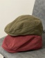 Fashion Red Wine Cotton Micro Pleated Forward Hat