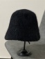 Fashion Black Plush Lamb Wool Fisherman Hat