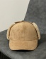 Fashion Khaki Suede Ear Protection Baseball Cap