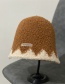 Fashion White Plush Color Patched Fisherman Hat