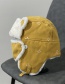 Fashion Beige Floral Embroidery Plush Lei Feng Hat