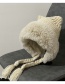 Fashion White Bear Ear Wool Lei Feng Hat