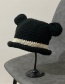 Fashion Black Woolen Knit Bear Ear Cap