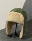 Fashion Green Cotton Lamb Hair Lei Feng Hat