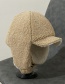 Fashion Khaki Cotton Lamb Hair Patch Bray Hat